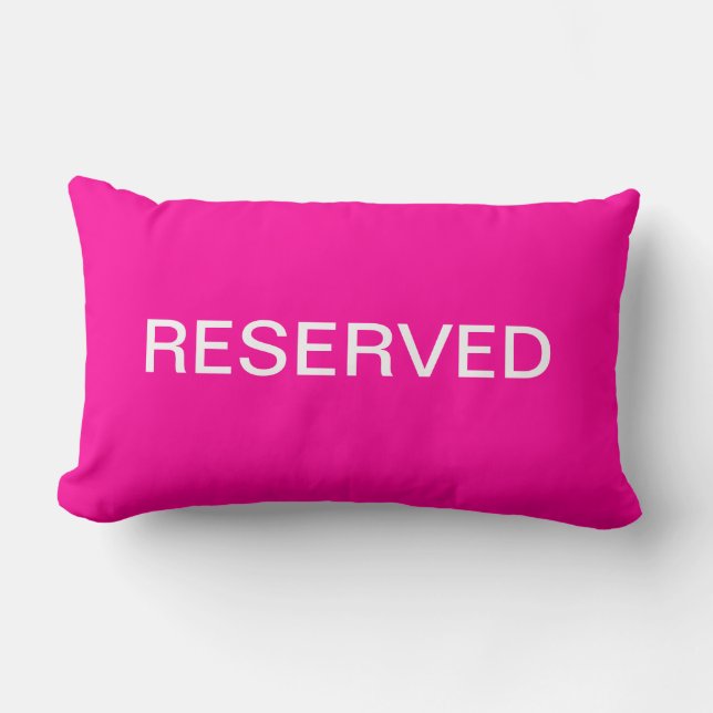 Gereserveerde kussen / Pillow in Hot Pink (Voorkant)