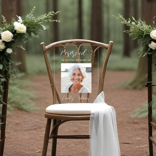 Gereserveerde Memorial in Loving Memory Custom Afb Acryl Bord