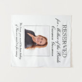 Gereserveerde Moeder van Bruid Foto Memorial Weddi Wandkleed (Voorkant (horizontaal))