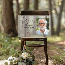 Gereserveerde Seat Memorial Bruiloft Foto Frosted  Acryl Bord