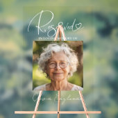 Gereserveerde Seat Memorial Bruiloft Foto Teken Acryl Bord (Neutraal)