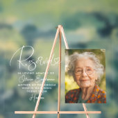 Gereserveerde Seat Memorial Bruiloft Foto Teken Acryl Bord (Neutraal)