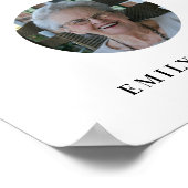 Gereserveerde Seat Memorial Bruiloft Foto Teken Poster (Hoek)