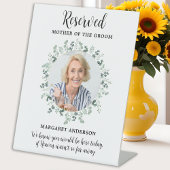 Gereserveerde Seat Memorial Foto Eucalyptus Weddin Reclamebord Met Voetstuk