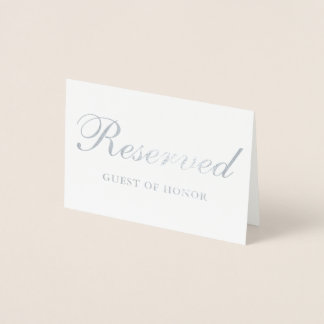 Gereserveerde Silver Foil Special Guest Table Kaar Folie Kaarten