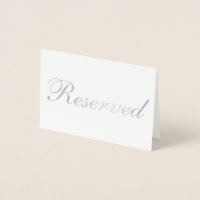 Gereserveerde Silver Foil Table Card