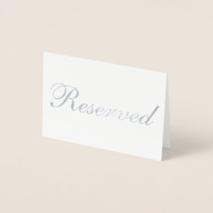 Gereserveerde Silver Foil Table Card Folie Kaarten