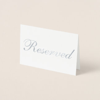 Gereserveerde Silver Foil Table Card Folie Kaarten