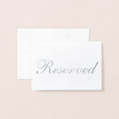 Gereserveerde Silver Foil Table Card Folie Kaarten (Voorkant met envelop)