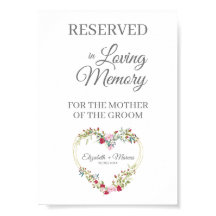 Gereserveerde Stoel Bruiloft Aandenken Bloemhart