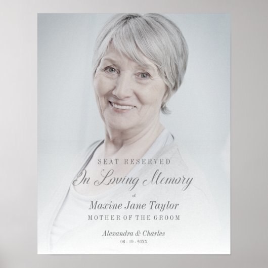 Gereserveerde Stoel Liefdevolle Herinnering Bruilo Poster (Voorkant)