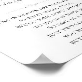 Gereserveerde stoel met namen Memorial Wedding Poster (Hoek)