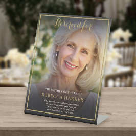 Gereserveerde Stoel Moeder Van De Bruid Foto Bruil Reclamebord Met Voetstuk