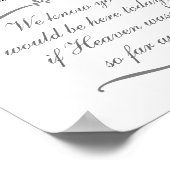 Gereserveerde Stoel Schoonzus Herdenkings Huwelijk Poster (Hoek)