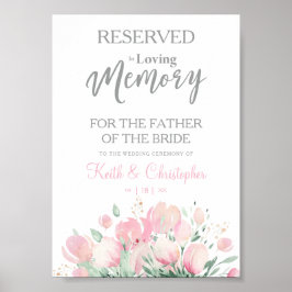 Gereserveerde Stoel Trouw Liefdevolle Herinnering  Poster