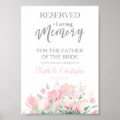 Gereserveerde stoel trouwliefdesherinnering bloeme poster (Voorkant)