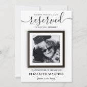 Gereserveerde Stoel Trouwstoel Teken Overleden Fot Kaart (Voorkant)