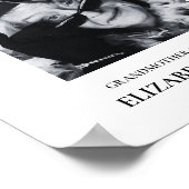 Gereserveerde Stoel Trouwstoel Teken Overleden Fot Poster (Hoek)