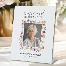 Gereserveerde stoel - Wildflower fotografisch herd Reclamebord Met Voetstuk