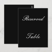 Gereserveerde tabel briefkaart (Voorkant / Achterkant)
