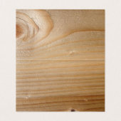 Gereserveerde tabelkaart - onafgewerkt hout visitekaartje (Binnenkant ongevouwen)