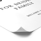 Gereserveerde tafel Afdrukbare Trouwbord Poster (Hoek)