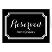 Gereserveerde tafel- of zitplaatskaarten voor brui (Voorkant Horizontaal)