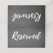 Gereserveerde vergadertafel voor de bruiloft plaatskaartje (Buitenkant ongevouwen)