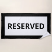 Gereserveerde witte zwarte strandlaken (Voorkant)