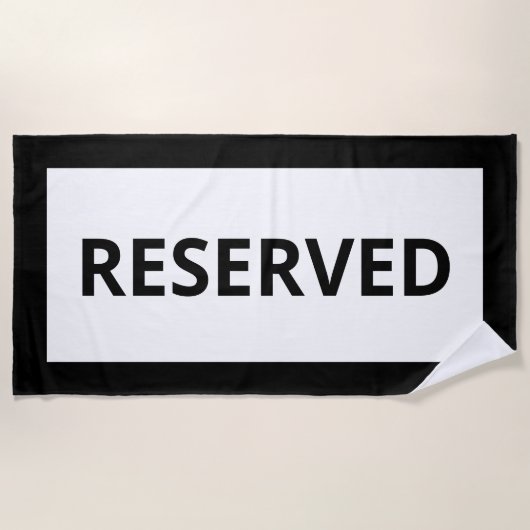 Gereserveerde witte zwarte strandlaken (Voorkant)