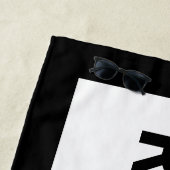 Gereserveerde witte zwarte strandlaken (In situ)