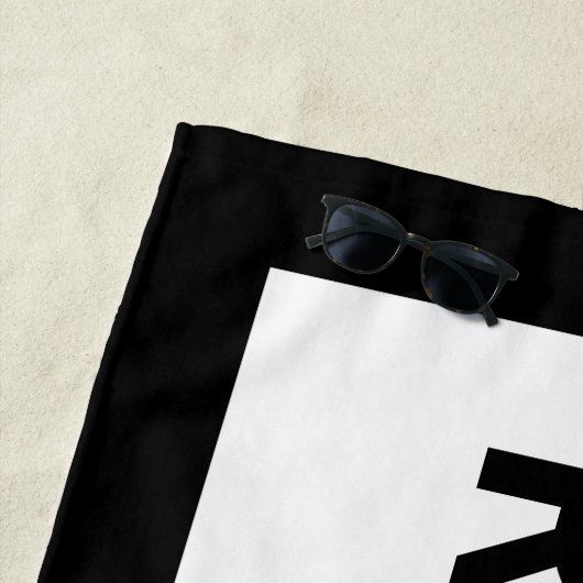 Gereserveerde witte zwarte strandlaken (In situ)