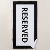 Gereserveerde witte zwarte strandlaken (Voorkant)