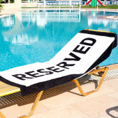 Gereserveerde witte zwarte strandlaken