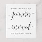 Gereserveerde woonplaatskaart plaatskaartje (Buitenkant ongevouwen)