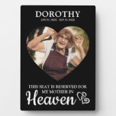 Gereserveerde Zetel in de hemelsnaam Fotoplaat (voorkant)