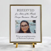 Gereserveerde Zetel Zuster van de Bruid Memorial W Poster