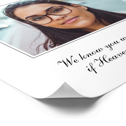 Gereserveerde Zetel Zuster van de Bruid Memorial W Poster (Hoek)