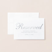 Gereserveerde Zilverfolie Jubileum Feesttafel Kaar Folie Kaarten (Voorkant met envelop)