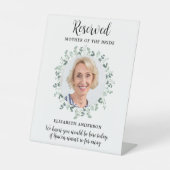 Gereserveerde Zitplaats Foto Eucalyptus Wedding Me Reclamebord Met Voetstuk (Voorkant)