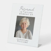 Gereserveerde Zitplaats, Foto, Huwelijk, Gedenktek Reclamebord Met Voetstuk (Voorkant)