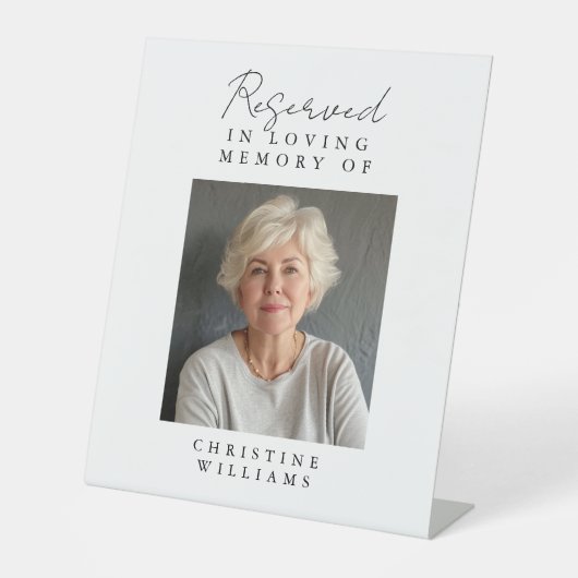 Gereserveerde Zitplaats, Foto, Huwelijk, Gedenktek Reclamebord Met Voetstuk (Voorkant)
