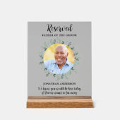 Gereserveerde zitplaats Foto Wedding Greenery Memo Acryl Bord (Voorkant)