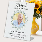 Gereserveerde zitplaats Foto Wedding Greenery Memo Reclamebord Met Voetstuk