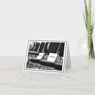 Gereserveerde zitplaatsen bedankkaart