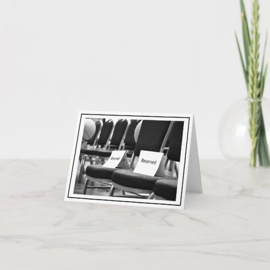 Gereserveerde zitplaatsen bedankkaart (Voorkant)