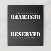 Gereserveerde zitplaatsen Eenvoudig Elegant Zwart  Plaatskaartje (Buitenkant ongevouwen)