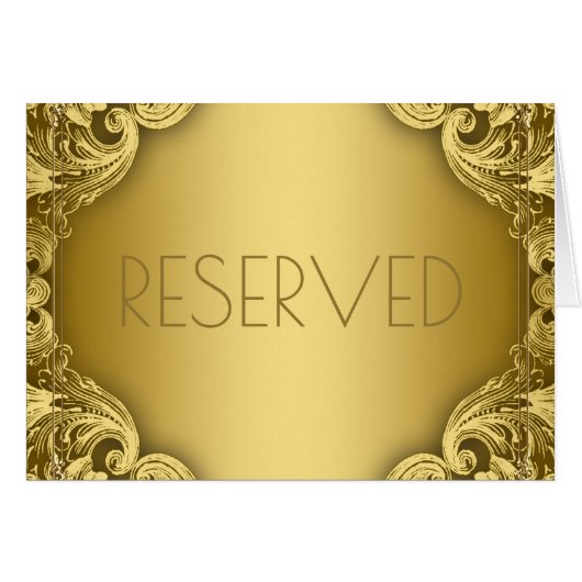 Gereserveerde zitplaatsen Kaarten Elegant Gold (Voorkant Horizontaal)
