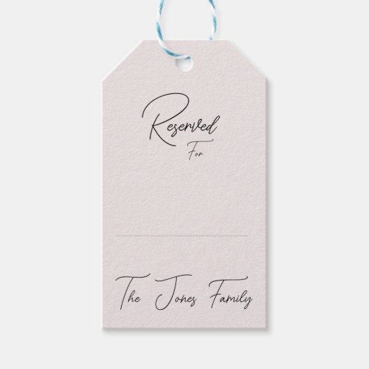  gereserveerde zitplaatsen Labels Cadeaulabel (Voorkant)