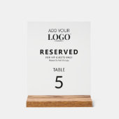 Gereserveerde zitplaatsen Minimal Modern Elegant R Acryl Bord (Voorkant)